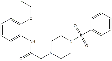 2-[4-(benzenesulfonyl)piperazin-1-yl]-N-(2-ethoxyphenyl)acetamide 구조식 이미지