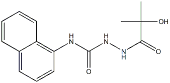 1-[(2-hydroxy-2-methylpropanoyl)amino]-3-naphthalen-1-ylurea 구조식 이미지