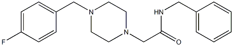 N-benzyl-2-[4-[(4-fluorophenyl)methyl]piperazin-1-yl]acetamide Structure