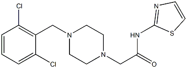 2-[4-[(2,6-dichlorophenyl)methyl]piperazin-1-yl]-N-(1,3-thiazol-2-yl)acetamide Structure