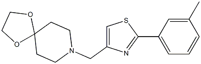8-[[2-(3-methylphenyl)-1,3-thiazol-4-yl]methyl]-1,4-dioxa-8-azaspiro[4.5]decane Structure