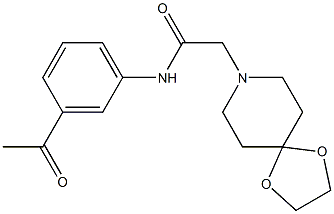 N-(3-acetylphenyl)-2-(1,4-dioxa-8-azaspiro[4.5]decan-8-yl)acetamide Structure