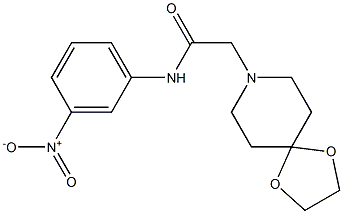 2-(1,4-dioxa-8-azaspiro[4.5]decan-8-yl)-N-(3-nitrophenyl)acetamide 구조식 이미지