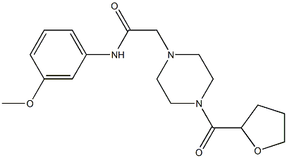 N-(3-methoxyphenyl)-2-[4-(oxolane-2-carbonyl)piperazin-1-yl]acetamide Structure
