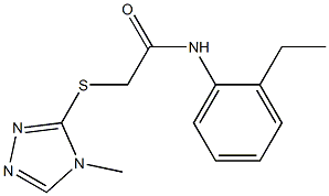N-(2-ethylphenyl)-2-[(4-methyl-1,2,4-triazol-3-yl)sulfanyl]acetamide 구조식 이미지