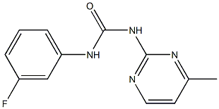 1-(3-fluorophenyl)-3-(4-methylpyrimidin-2-yl)urea 구조식 이미지