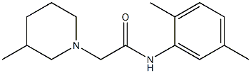 N-(2,5-dimethylphenyl)-2-(3-methylpiperidin-1-yl)acetamide 구조식 이미지