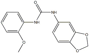 1-(1,3-benzodioxol-5-yl)-3-(2-methoxyphenyl)urea 구조식 이미지