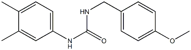 1-(3,4-dimethylphenyl)-3-[(4-methoxyphenyl)methyl]urea Structure