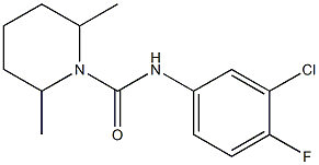 N-(3-chloro-4-fluorophenyl)-2,6-dimethylpiperidine-1-carboxamide Structure