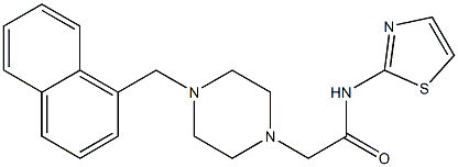 2-[4-(naphthalen-1-ylmethyl)piperazin-1-yl]-N-(1,3-thiazol-2-yl)acetamide 구조식 이미지