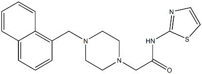 2-[4-(naphthalen-1-ylmethyl)piperazin-1-yl]-N-(1,3-thiazol-2-yl)acetamide Structure