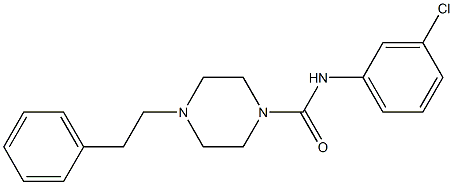 N-(3-chlorophenyl)-4-(2-phenylethyl)piperazine-1-carboxamide Structure