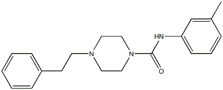 N-(3-methylphenyl)-4-(2-phenylethyl)piperazine-1-carboxamide 구조식 이미지