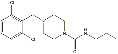 4-[(2,6-dichlorophenyl)methyl]-N-propylpiperazine-1-carboxamide 구조식 이미지