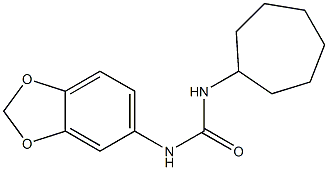 1-(1,3-benzodioxol-5-yl)-3-cycloheptylurea Structure