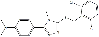 4-[5-[(2,6-dichlorophenyl)methylsulfanyl]-4-methyl-1,2,4-triazol-3-yl]-N,N-dimethylaniline Structure