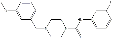 N-(3-fluorophenyl)-4-[(3-methoxyphenyl)methyl]piperazine-1-carboxamide 구조식 이미지