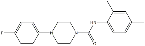 N-(2,4-dimethylphenyl)-4-(4-fluorophenyl)piperazine-1-carboxamide 구조식 이미지