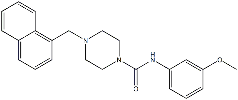 N-(3-methoxyphenyl)-4-(naphthalen-1-ylmethyl)piperazine-1-carboxamide 구조식 이미지