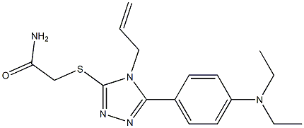 2-[[5-[4-(diethylamino)phenyl]-4-prop-2-enyl-1,2,4-triazol-3-yl]sulfanyl]acetamide 구조식 이미지