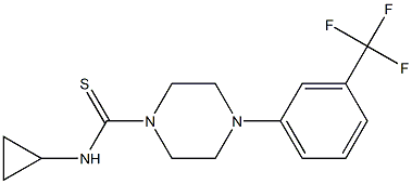 N-cyclopropyl-4-[3-(trifluoromethyl)phenyl]piperazine-1-carbothioamide 구조식 이미지