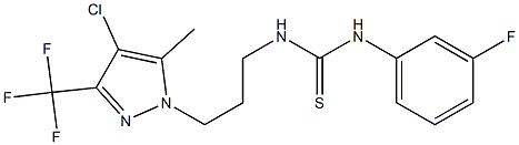 1-[3-[4-chloro-5-methyl-3-(trifluoromethyl)pyrazol-1-yl]propyl]-3-(3-fluorophenyl)thiourea Structure