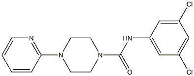 N-(3,5-dichlorophenyl)-4-pyridin-2-ylpiperazine-1-carboxamide 구조식 이미지