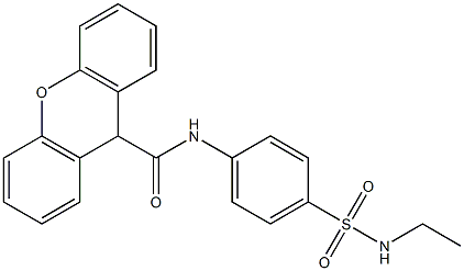 N-[4-(ethylsulfamoyl)phenyl]-9H-xanthene-9-carboxamide 구조식 이미지