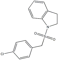 1-[(4-chlorophenyl)methylsulfonyl]-2,3-dihydroindole 구조식 이미지
