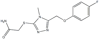 2-[[5-[(4-fluorophenoxy)methyl]-4-methyl-1,2,4-triazol-3-yl]sulfanyl]acetamide Structure