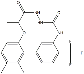 1-[2-(3,4-dimethylphenoxy)propanoylamino]-3-[2-(trifluoromethyl)phenyl]urea Structure