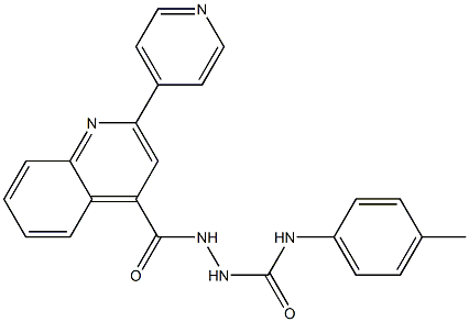 1-(4-methylphenyl)-3-[(2-pyridin-4-ylquinoline-4-carbonyl)amino]urea 구조식 이미지