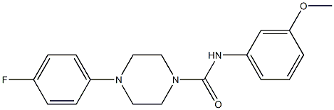 4-(4-fluorophenyl)-N-(3-methoxyphenyl)piperazine-1-carboxamide 구조식 이미지