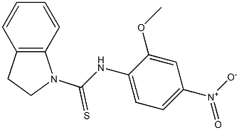 N-(2-methoxy-4-nitrophenyl)-2,3-dihydroindole-1-carbothioamide 구조식 이미지