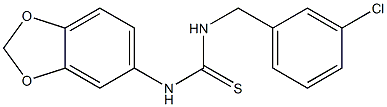 1-(1,3-benzodioxol-5-yl)-3-[(3-chlorophenyl)methyl]thiourea 구조식 이미지