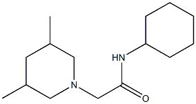 N-cyclohexyl-2-(3,5-dimethylpiperidin-1-yl)acetamide 구조식 이미지