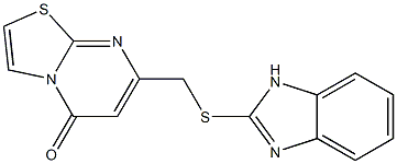 7-(1H-benzimidazol-2-ylsulfanylmethyl)-[1,3]thiazolo[3,2-a]pyrimidin-5-one 구조식 이미지