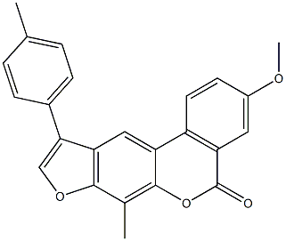 3-methoxy-7-methyl-10-(4-methylphenyl)-[1]benzofuro[6,5-c]isochromen-5-one 구조식 이미지