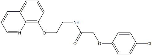 2-(4-chlorophenoxy)-N-(2-quinolin-8-yloxyethyl)acetamide Structure