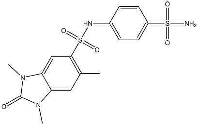 1,3,6-trimethyl-2-oxo-N-(4-sulfamoylphenyl)benzimidazole-5-sulfonamide Structure
