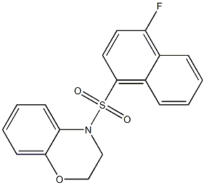 4-(4-fluoronaphthalen-1-yl)sulfonyl-2,3-dihydro-1,4-benzoxazine Structure