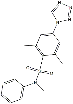 N,2,6-trimethyl-N-phenyl-4-(tetrazol-1-yl)benzenesulfonamide Structure
