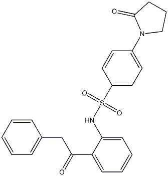 4-(2-oxopyrrolidin-1-yl)-N-[2-(2-phenylacetyl)phenyl]benzenesulfonamide 구조식 이미지