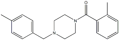 (2-methylphenyl)-[4-[(4-methylphenyl)methyl]piperazin-1-yl]methanone 구조식 이미지