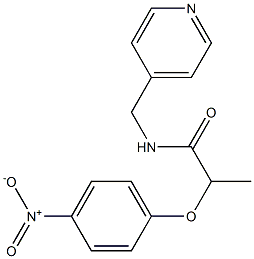 2-(4-nitrophenoxy)-N-(pyridin-4-ylmethyl)propanamide 구조식 이미지