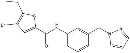 4-bromo-5-ethyl-N-[3-(pyrazol-1-ylmethyl)phenyl]thiophene-2-carboxamide Structure