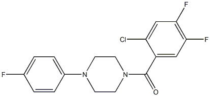 (2-chloro-4,5-difluorophenyl)-[4-(4-fluorophenyl)piperazin-1-yl]methanone Structure