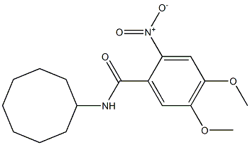 N-cyclooctyl-4,5-dimethoxy-2-nitrobenzamide Structure