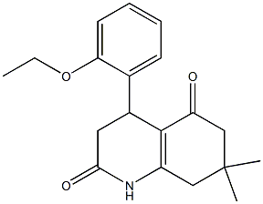 4-(2-ethoxyphenyl)-7,7-dimethyl-3,4,6,8-tetrahydro-1H-quinoline-2,5-dione Structure